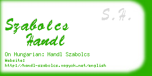 szabolcs handl business card